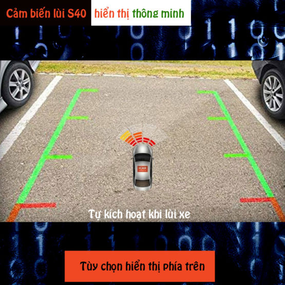 Cảm biến lùi 4 mắt hỗ trợ đỗ xe ICar Parking S40